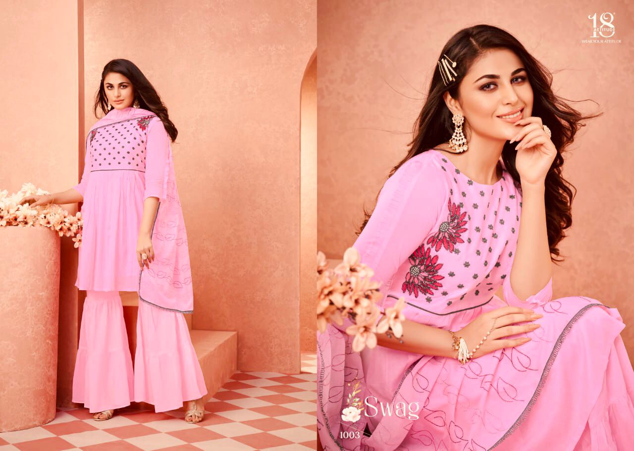 Swag By 18 Attitude 1001-1007 Readymade Salwar Suits Catalog